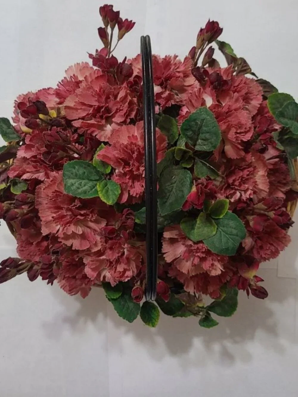 Decorative Pink & Red Floral Basket